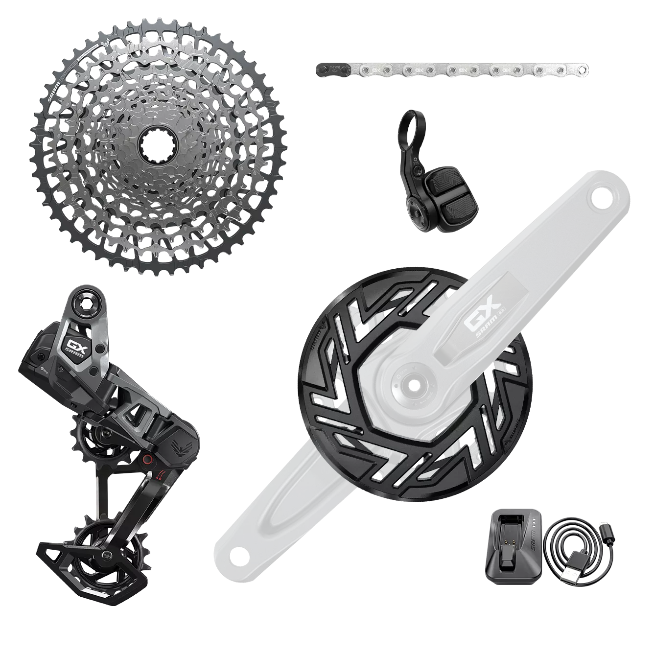 SRAM GX EAGLE AXS TRANSMISIÓN E-MTB 104 BCD GRUPO TYPE SIN PEDAGLE