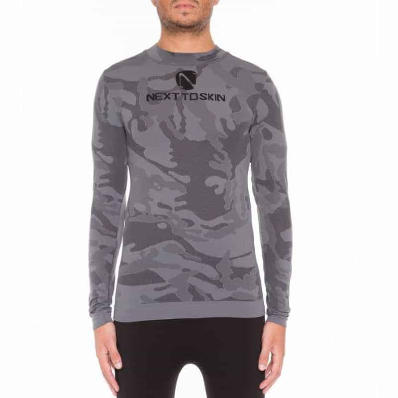 T-shirt met lange mouwen Camu Gray naast de huid, Camu Gray