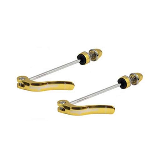 PAIR OF FRONT AND REAR QUICK RELEASE CAMPA BROS, GOLD