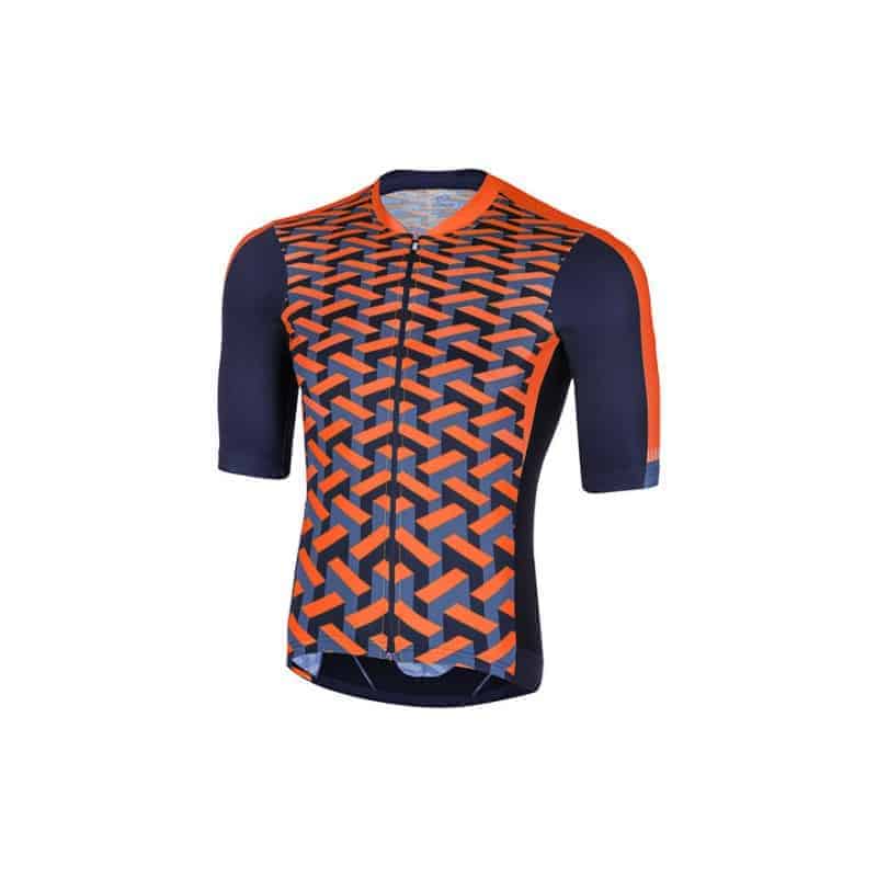 MAILLOT CYCLISME ZÉRO rh+ MAILLOT VERTIGO ECU0502 couleur ORANGE-BLEU