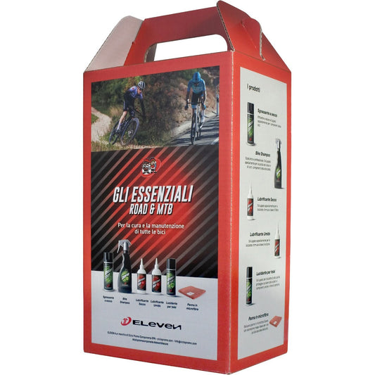 Jedenásť Kit The Essential Road & MTB - Produkty pre starostlivosť a údržbu bicykel s slávnou brožúrou