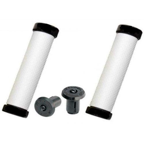 Campabos White Dh Assault Grips W/Black Lock Rings