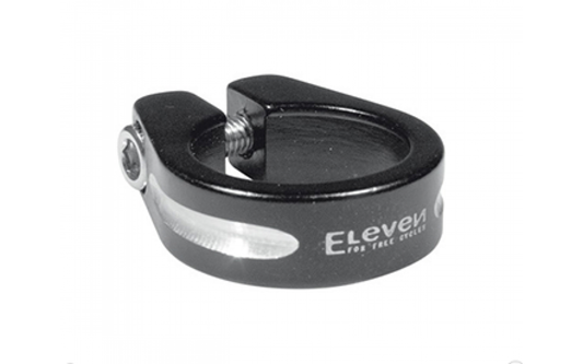 Collier de serrage Eleven 32 mm noir avec bords argentés