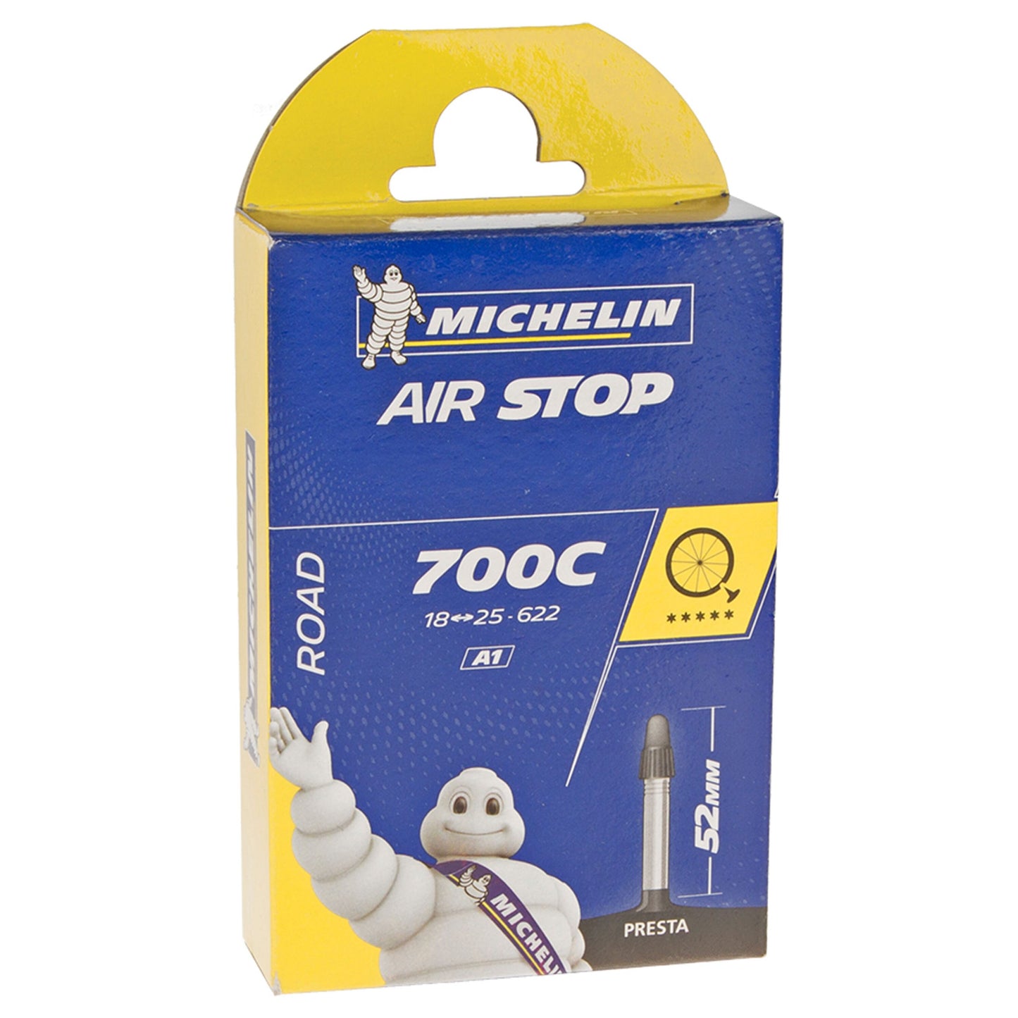Michelin Air Stop A1 Inner Tube 700x18/25 Presta Valve 80mm