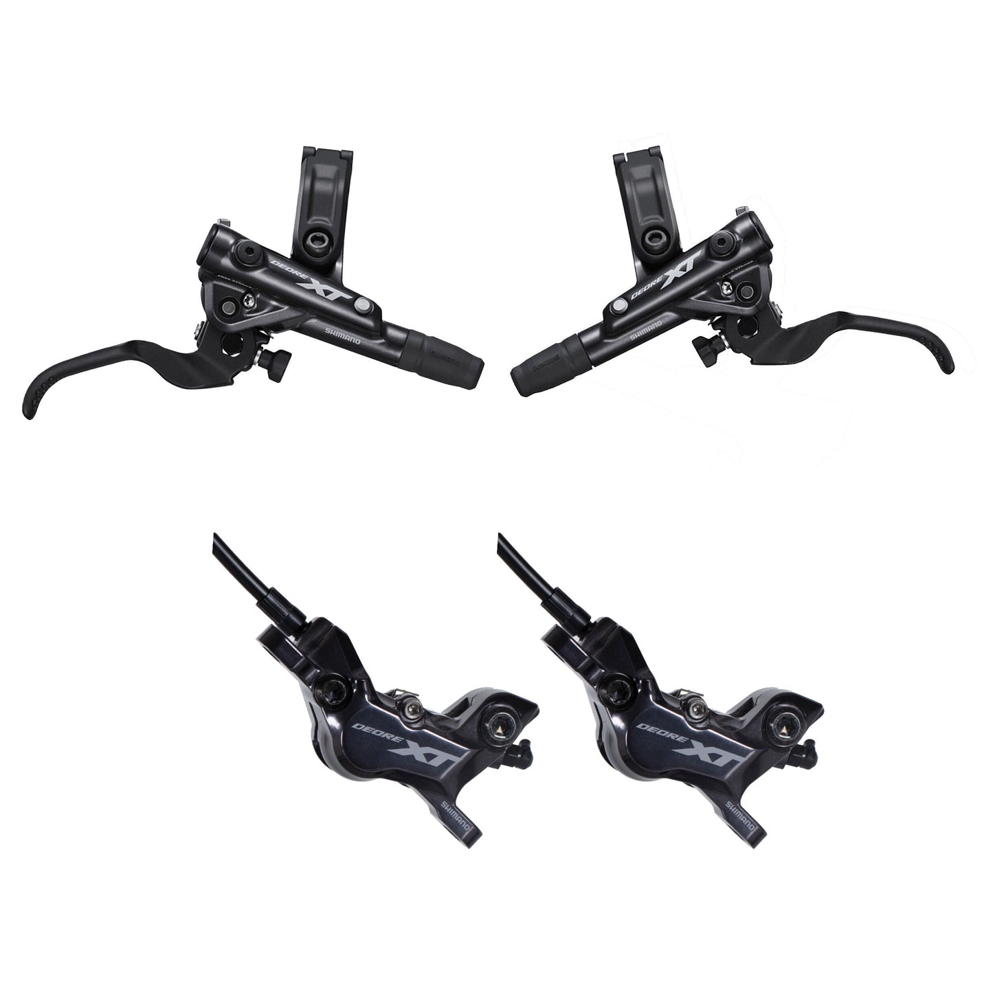 Pair of Shimano Deore XT BL-M8100 + BR-M8120 disc brakes 