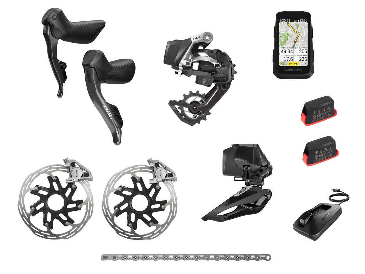 Kit Upgrade Sram Red E1 AXS 2x12v + Hammerhead Karoo