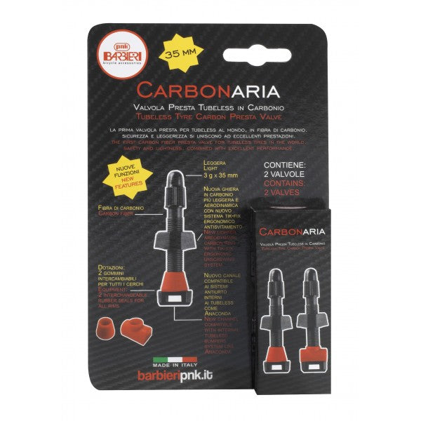 Paar Carbon Tubeless Presta-Ventile – 35 mm