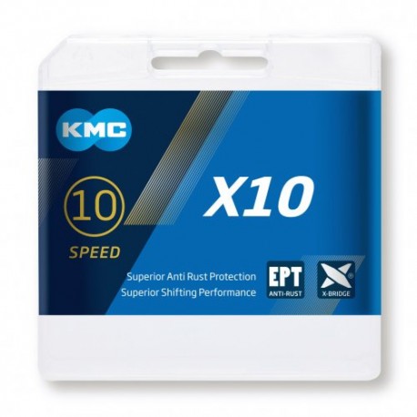 Chaîne KMC X10 EPT X-Bridge - 10 vitesses