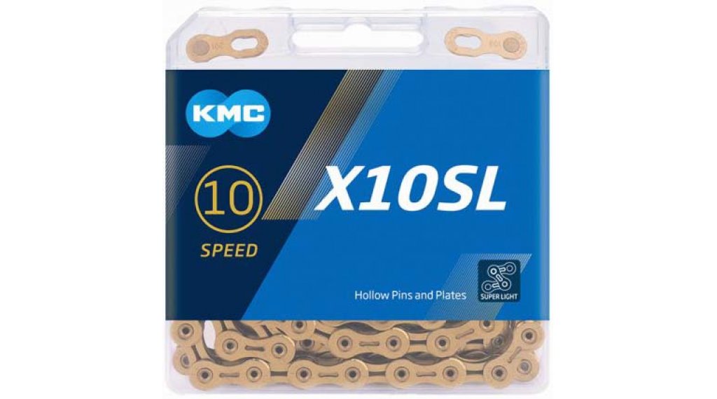 KMC X10SL Gold Chain - 10 Speed ​​/ 114 Links 